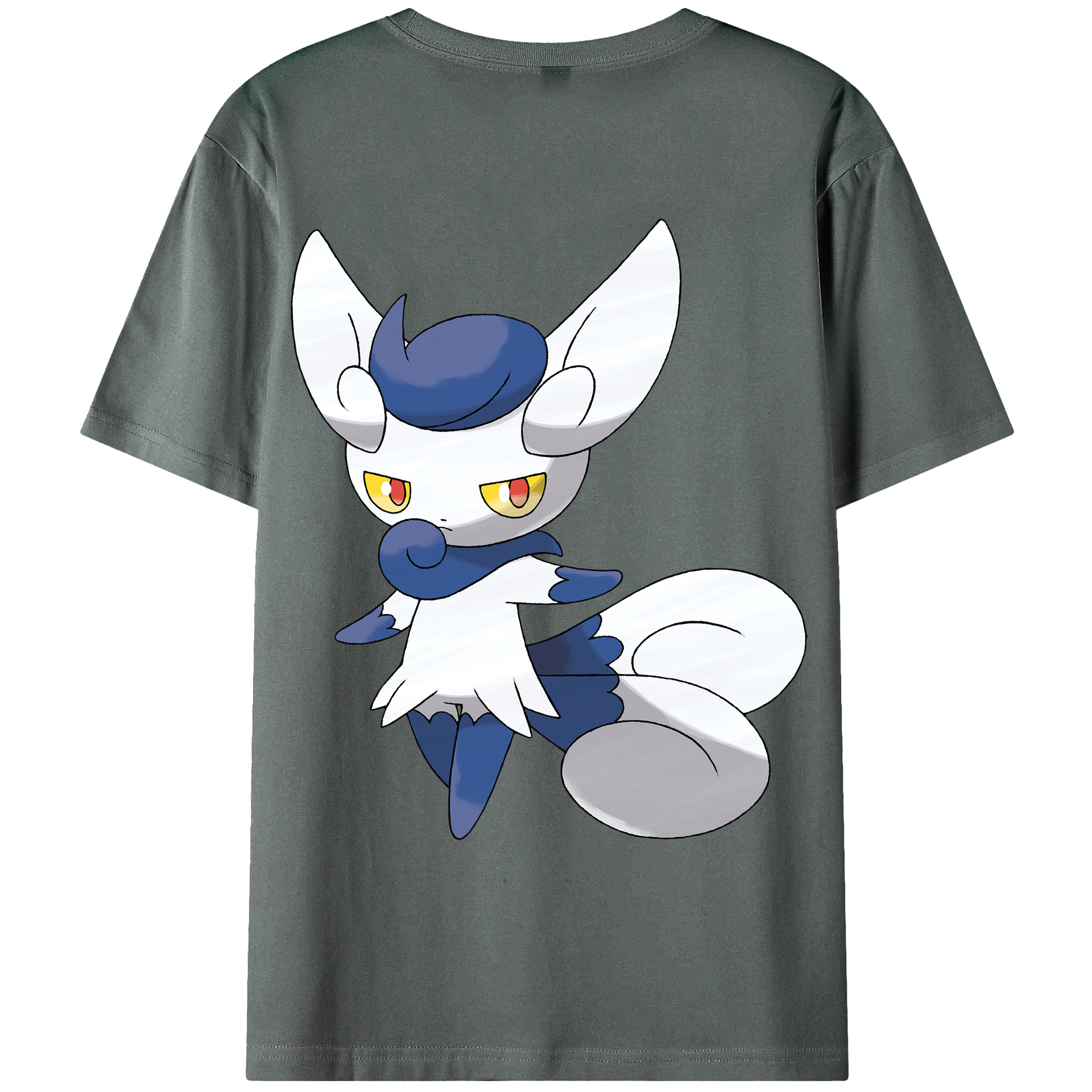 （画像用） ポケットモンスター Pokémon 綿100％ メンズ半袖Tシャツ（バックプリント） 通気性